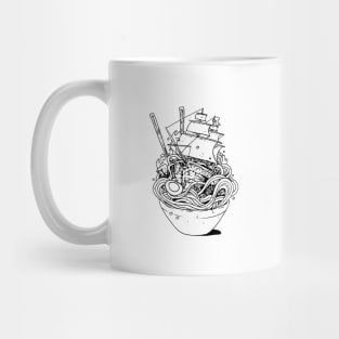 Ramen Ship (B&W) Mug